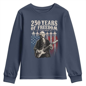 George Washington Playing Guitar 250 Years of Freedom Youth Sweatshirt