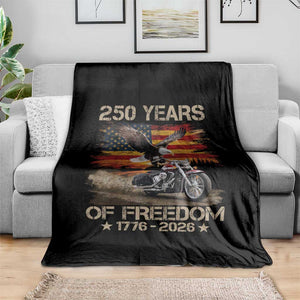 250 Years Of Freedom Patriotic Biker US Flag Motorcycle Lover Throw Blanket TS11 Print Your Wear