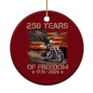 250 Years Of Freedom Patriotic Biker US Flag Motorcycle Lover Ceramic Ornament TS11 1pc Red Print Your Wear