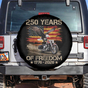 250 Years Of Freedom Patriotic Biker US Flag Motorcycle Lover Spare Tire Cover