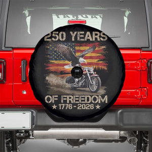 250 Years Of Freedom Patriotic Biker US Flag Motorcycle Lover Spare Tire Cover