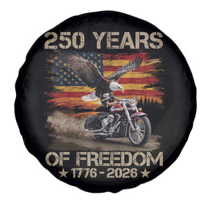 250 Years Of Freedom Patriotic Biker US Flag Motorcycle Lover Spare Tire Cover
