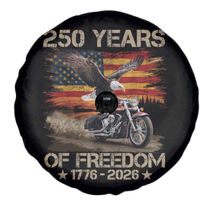 250 Years Of Freedom Patriotic Biker US Flag Motorcycle Lover Spare Tire Cover