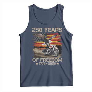 250 Years Of Freedom Patriotic Biker US Flag Motorcycle Lover Tank Top