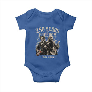 George Washington Lincoln Playing Guitar USA 250th Anniversary Baby Onesie 250 Years Of Freedom 1776 2026 TS11 Royal Blue Print Your Wear