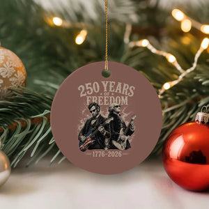 George Washington Lincoln Playing Guitar USA 250th Anniversary Ceramic Ornament 250 Years Of Freedom 1776 2026 TS11 1pc Mocha Print Your Wear