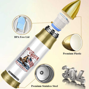 Get In Loser We're Crossing The Delaware Bullet Tumbler Funny George Washington US 250th 4th Of July TS11 Print Your Wear