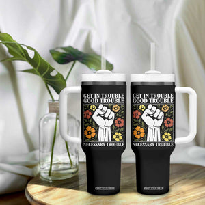 John Lewis Quote Tumbler With Handle Get In Good Necessary Trouble Civil Rights Handfist TS11 Print Your Wear