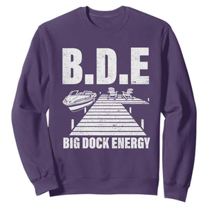 Funny BDE Big Dock Energy Sweatshirt Lake And Boating Lover TS11 Purple Print Your Wear