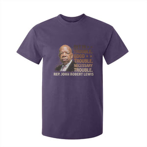 Rep John Lewis T Shirt For Kid Get In Good Necessary Trouble Social Justice TS11 Purple Print Your Wear