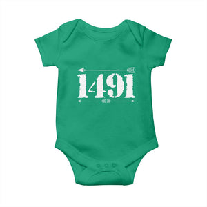 Proud Native American 1491 Indigenous People Day Baby Onesie TS11 Irish Green Print Your Wear
