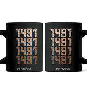 Proud Native American 1491 Pre Columbus Indigenous People Day Coffee Mug TS11 Black Print Your Wear