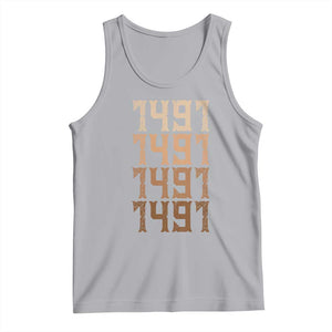 Proud Native American 1491 Pre Columbus Indigenous People Day Tank Top TS11 Athletic Heather Print Your Wear