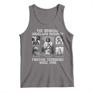 The Original Homeland Security Fighting Terrorism Since 1492 Tank Top Native American TS11 Deep Heather Print Your Wear