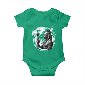Mohawk Warrior Tribe Baby Onesie Native American Haudenosaunee Pride Vintage Eagle TS11 Irish Green Print Your Wear