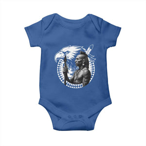 Mohawk Warrior Tribe Baby Onesie Native American Haudenosaunee Pride Vintage Eagle TS11 Royal Blue Print Your Wear