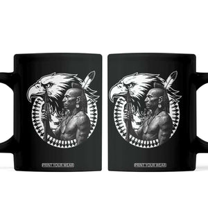 Mohawk Warrior Tribe Coffee Mug Native American Haudenosaunee Pride Vintage Eagle TS11 Black Print Your Wear