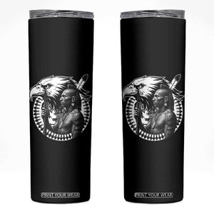 Mohawk Warrior Tribe Skinny Tumbler Native American Haudenosaunee Pride Vintage Eagle TS11 Black Print Your Wear