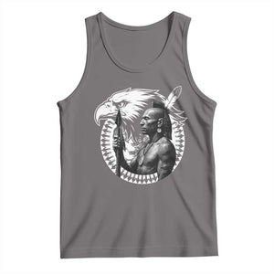 Mohawk Warrior Tribe Tank Top Native American Haudenosaunee Pride Vintage Eagle TS11 Deep Heather Print Your Wear