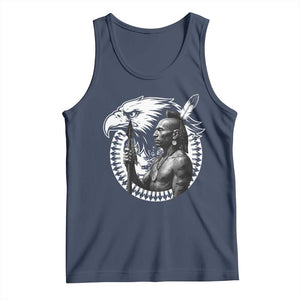 Mohawk Warrior Tribe Tank Top Native American Haudenosaunee Pride Vintage Eagle TS11 Navy Print Your Wear