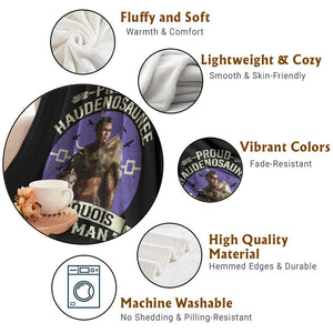 Proud Haudenosaunee Iroquois Man Throw Blanket Mohawk Tribe Native American TS11 Print Your Wear