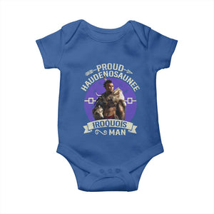 Proud Haudenosaunee Iroquois Man Baby Onesie Mohawk Tribe Native American TS11 Royal Blue Print Your Wear