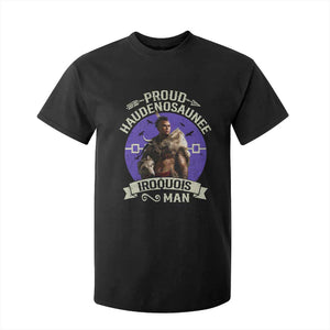 Proud Haudenosaunee Iroquois Man T Shirt For Kid Mohawk Tribe Native American TS11 Black Print Your Wear