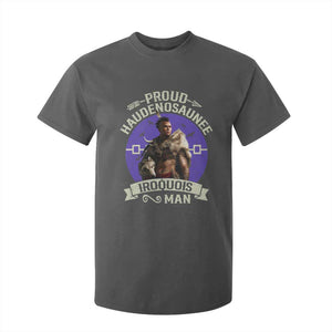 Proud Haudenosaunee Iroquois Man T Shirt For Kid Mohawk Tribe Native American TS11 Dark Heather Print Your Wear