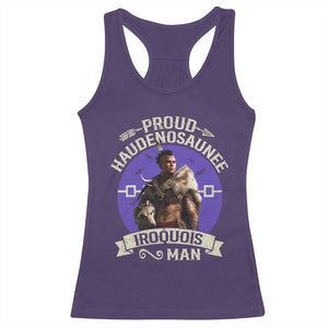 Proud Haudenosaunee Iroquois Man Racerback Tank Top Mohawk Tribe Native American TS11 Purple Print Your Wear