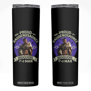 Proud Haudenosaunee Iroquois Man Skinny Tumbler Mohawk Tribe Native American TS11 Black Print Your Wear