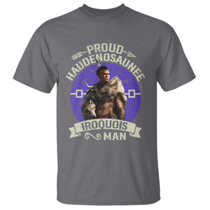 Proud Haudenosaunee Iroquois Man T Shirt Mohawk Tribe Native American TS11 Charcoal Print Your Wear