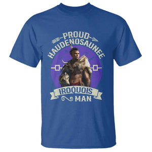 Proud Haudenosaunee Iroquois Man T Shirt Mohawk Tribe Native American TS11 Royal Blue Print Your Wear