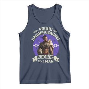 Proud Haudenosaunee Iroquois Man Tank Top Mohawk Tribe Native American TS11 Navy Print Your Wear