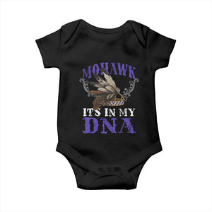 Mohawk It's In My DNA Baby Onesie Native American Pride Mohawk Gustoweh TS11 Black Print Your Wear