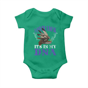 Mohawk It's In My DNA Baby Onesie Native American Pride Mohawk Gustoweh TS11 Irish Green Print Your Wear