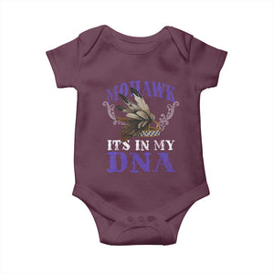 Mohawk It's In My DNA Baby Onesie Native American Pride Mohawk Gustoweh TS11 Maroon Print Your Wear
