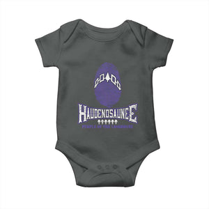 Proud Haudenosaunee Native American Baby Onesie Iroquois People Of The Longhouse TS11 Dark Heather Print Your Wear