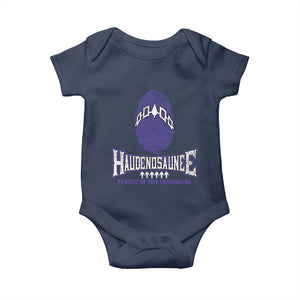Proud Haudenosaunee Native American Baby Onesie Iroquois People Of The Longhouse TS11 Navy Print Your Wear