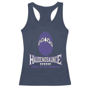 Proud Haudenosaunee Native American Racerback Tank Top Iroquois People Of The Longhouse TS11 Navy Print Your Wear