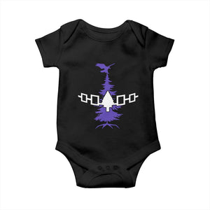 Iroquois Flag Haudenosaunee Iroquoian Native American Tribe Tree of Life Baby Onesie TS11 Black Print Your Wear