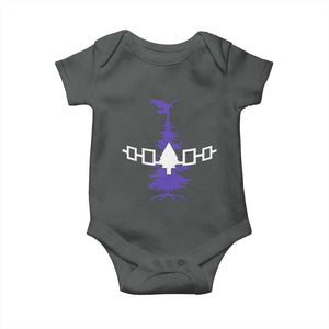 Iroquois Flag Haudenosaunee Iroquoian Native American Tribe Tree of Life Baby Onesie TS11 Dark Heather Print Your Wear