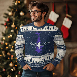 Iroquois Flag Haudenosaunee Iroquoian Native American Tribe Tree of Life Ugly Christmas Sweater TS11 Navy Beige Print Your Wear