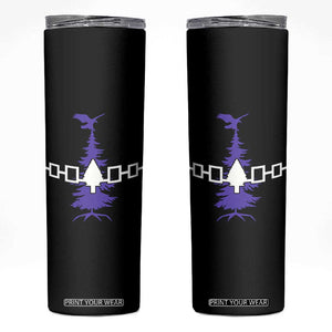 Iroquois Flag Haudenosaunee Iroquoian Native American Tribe Tree of Life Skinny Tumbler TS11 Black Print Your Wear