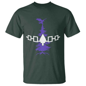 Iroquois Flag Haudenosaunee Iroquoian Native American Tribe Tree of Life T Shirt TS11 Dark Forest Green Print Your Wear