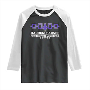 Proud Haudenosaunee Raglan Shirt Iroquois Flag People Of The Longhouse TS11 Black White Print Your Wear