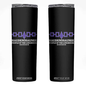 Proud Haudenosaunee Skinny Tumbler Iroquois Flag People Of The Longhouse TS11 Black Print Your Wear