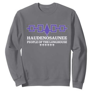 Proud Haudenosaunee Sweatshirt Iroquois Flag People Of The Longhouse TS11 Charcoal Print Your Wear