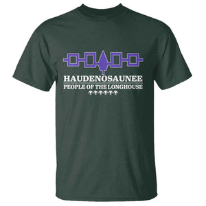 Proud Haudenosaunee T Shirt Iroquois Flag People Of The Longhouse TS11 Dark Forest Green Print Your Wear