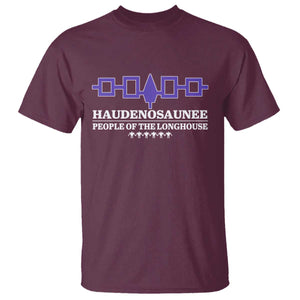 Proud Haudenosaunee T Shirt Iroquois Flag People Of The Longhouse TS11 Maroon Print Your Wear
