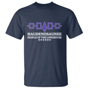Proud Haudenosaunee T Shirt Iroquois Flag People Of The Longhouse TS11 Navy Print Your Wear